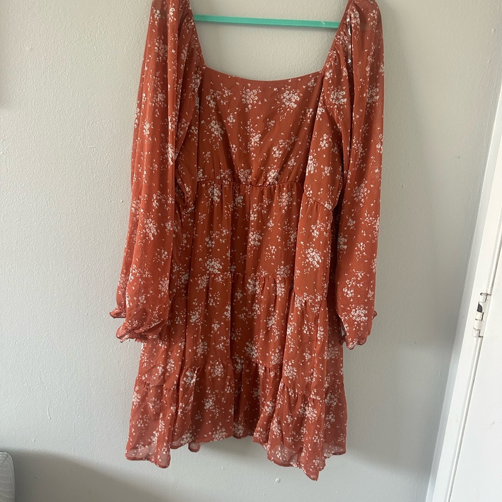 Inspired Hearts Terracotta Floral Dress - Picture 5 of 5
